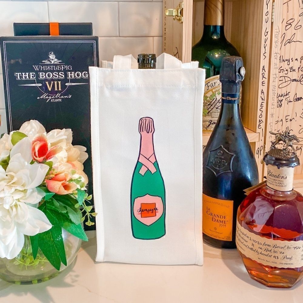 Canvas Champagne Gift Bag  